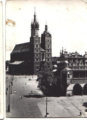 Kraków - Kościół Mariacki i fragment Sukiennic