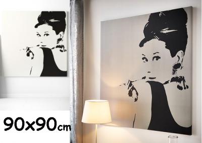 IKEA PJATTERYD Obraz Audrey Hepburn 90x90 PROMOCJA - 5999816959 - oficjalne  archiwum Allegro