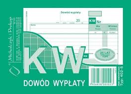 Druk KW A6 TYP 402-5 dowód wypłaty kasa wyda