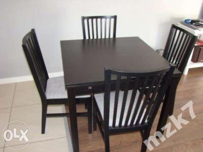 Zestaw rozkładany stół + 4 krzesła IKEA okazja! - 5665198713 - oficjalne  archiwum Allegro