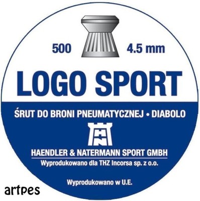 ŚRUT H&N LOGO SPORT 4,50 mm 500sztuk PŁASKI