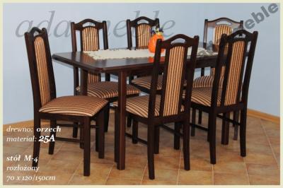 ada-meble DARIA stół 70x120/150 krzesła 6szt WARTO