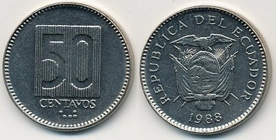 Ekwador 50 Centavos - 1988r ... Monety