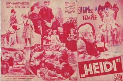 HEIDI /Shirley Temple /ulotka z filmu