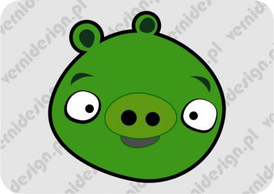 Naklejka Angry Birds Green Pig JAKOŚĆ 12cm GRATIS