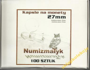 KAPSLE NA MONETY 27mm X 100 SZTUK  NBP