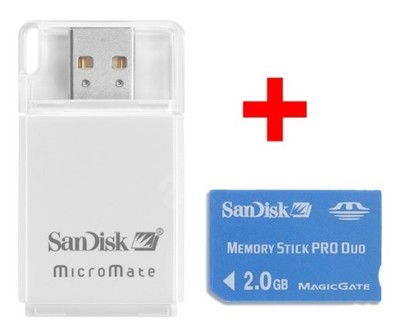 Sandisk Memory Stick PRO Duo 2 GB + czytnik Micro