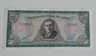50 ESCUDOS CHILE banknot