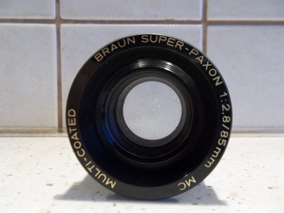 Obiektyw BRAUN SUPER PAXON 1:2,8/85 mm do rzutnika