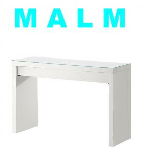 IKEA stolik szafka biurko białe MALM komoda