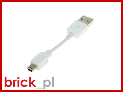 Krótki kabel przewód USB miniUSB 9cm do BlackBerry