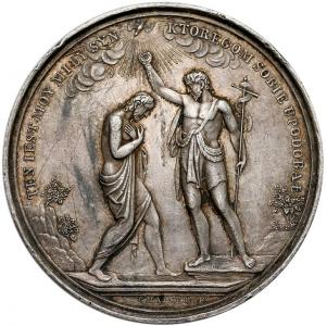 5189. Medal Chrzcielny 1833, syg. G. Majnert