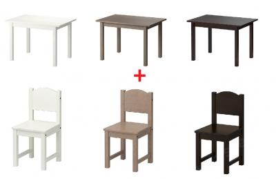 IKEA zestaw : stolik + krzesło / krzesełko SUNDVIK