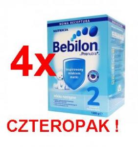 BEBILON 2 Z PRONUTRA 4x1200G CZTEROPAK MLEKO NAST.
