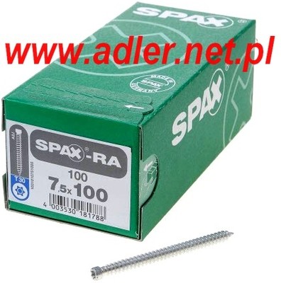 Spax RA 7,5 x 100W Wkręt ościeżnicowy kotwa ramowa