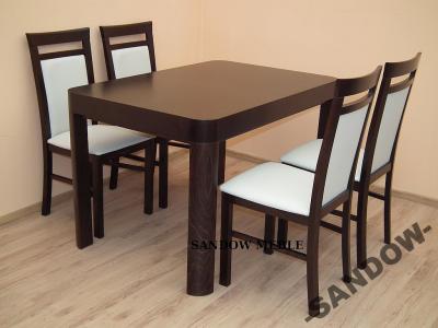 Nowy Śliczny Zestaw stół 80x140/180 + 4 krzesła