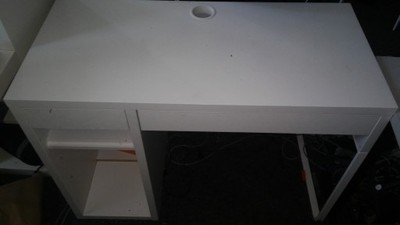 IKEA MICKE używane biurko z szafką 105x75x50