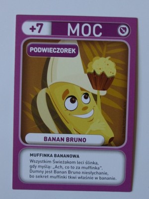 KARTA Z BIEDRONKI PODWIECZOREK Banan Bruno +7 MOC