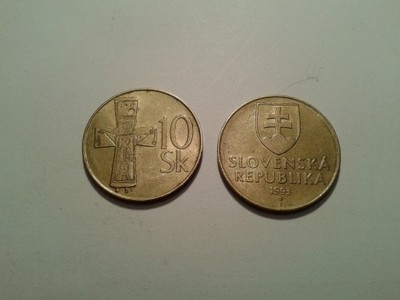 Słowacja  10  kr  x 2 szt