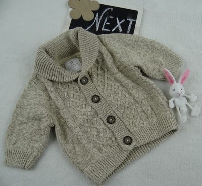 NEXT stylowy sweterek kardigan warkocze 50/56cm jN
