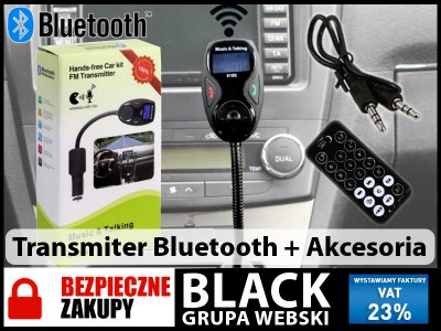 Transmiter Bluetooth plus Akcesoria Jack 3,5 Pilot