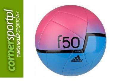 Piłka nożna Adidas F50 X-ite różowo-niebieska - 5 - 4470036914 - oficjalne  archiwum Allegro