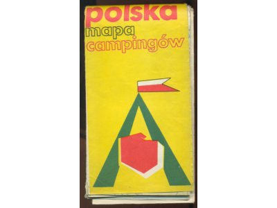 Polska mapa campingów. 1981 rok.