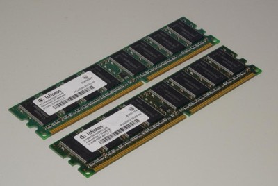 Pamięć RAM DDR 2x512MB 1GB PC3200 400Mhz