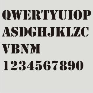 Szablon malarski Alfabet + cyfry, 30cm