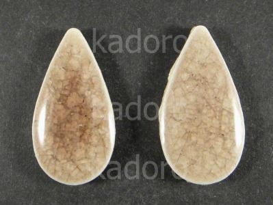 Kaboszon ceramiczny łezka cracle ciemnofiolet 36