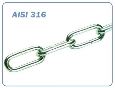 Łańcuch nierdzewny kwasoodporny fi 2mm DIN763 A4
