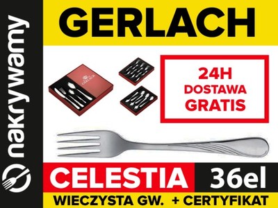 36x GERLACH CELESTIA 04A SZTUĆCE + KURIER GRATIS