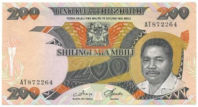 119. Tanzania, 200 shilingi mia mbili, st.3+