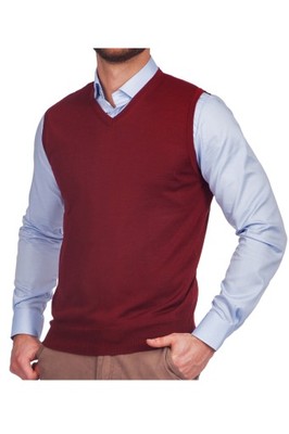 Sweter Męski Lancerto Nathan Bordowy XL
