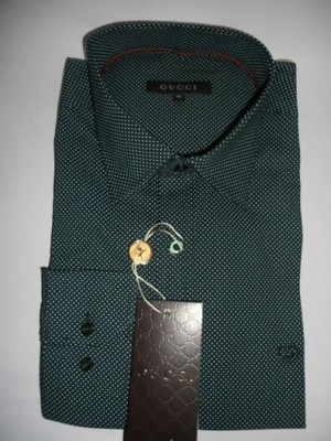 Slim koszula męska Gucci Butelkowa zieleń M- XXL - 6610836830 - oficjalne  archiwum Allegro