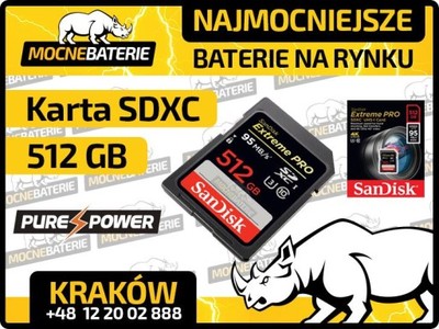 KARTA EXTREME PRO SDXC 512 GB SANDISK 90/95 MB/S!!