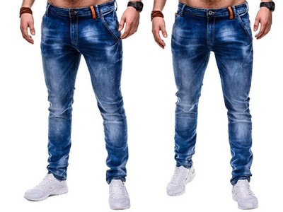 Spodnie męskie jeansy stretch OMBRE P449 jeans S