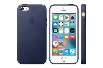 Etui APPLE iPhone SE Leather Case nocny błękit