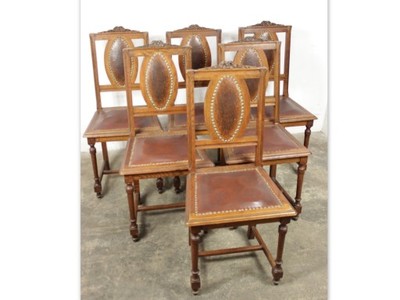 9325 stare eleganckie krzesła 6 sztuk