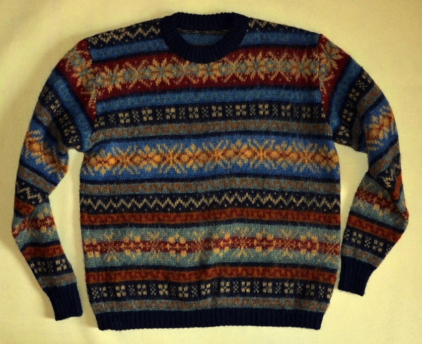 Ciepły norweski góralski sweter wełna rozmiar L - 7066392898 - oficjalne  archiwum Allegro
