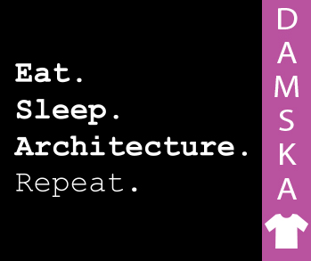 S koszulka EAT SLEEP ARCHITECTURE REPEAT architekt