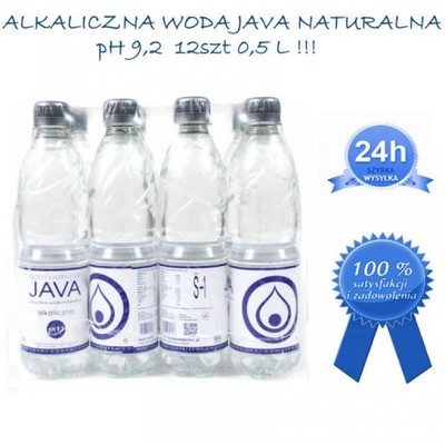 WODA ALKALICZNA Naturalna JAVA pH9,2 0,5 l x 12szt