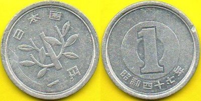 Japonia  1 Yen  1972 r.