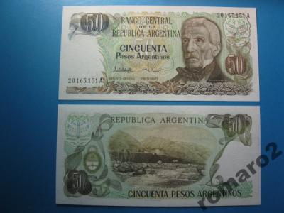 Banknot Argentyna 50 Pesos A ! 1983-85 P- 314a UNC