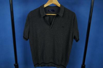 FRED PERRY SWETERKOWE POLO SZARE REGULAR FIT M 38