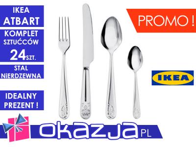 PROMOCJA! SZTUĆCE IKEA ATBART komplet 24szt. FV23% - 5933292421 - oficjalne  archiwum Allegro
