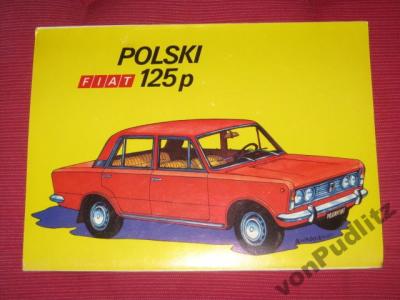 KARTONOWY MODEL POLSKI FIAT 125 P WERSJA EKSPORTOW