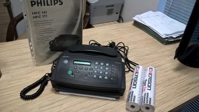 TELEFAX FAX PHILIPS HFC141+3szt ROLKI PAPIERU ŁÓDŻ