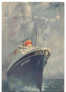 pocztówka m/s BATORY 1938 stempel Maiden Voyage