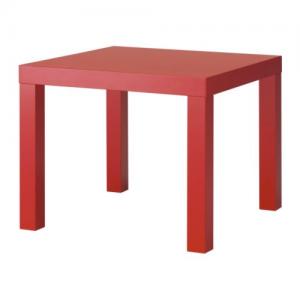 CZERWONY matowy stolik LACK - klasyka z IKEA - 2374591936 - oficjalne  archiwum Allegro